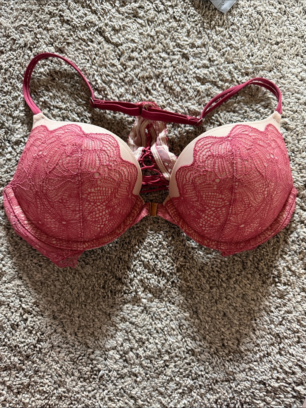 Victoria's Secret Pink Lace Push-Up Bra